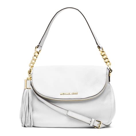 michael kors white bag small|michael kors white shoulder bags.